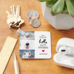 Llavero Hola favorita, Perro Mascota de despedida más difí<br><div class="desc">Un perro no es sólo un mascota, es uno de la familia. Este moderno llavero de perros mascota presenta 3 fotografías de tu elección, que se descargan fácilmente de tu teléfono o computadora, una cita de simpatía que se puede personalizar un lindo corazón rojo que se puede cambiar a cualquier...</div>