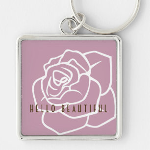 Llavero Hola hermosa - Rosa rosa de Moda moderna