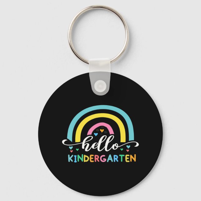 Llavero Hola Kindergarten De Vuelta A La Escuela (Anverso)