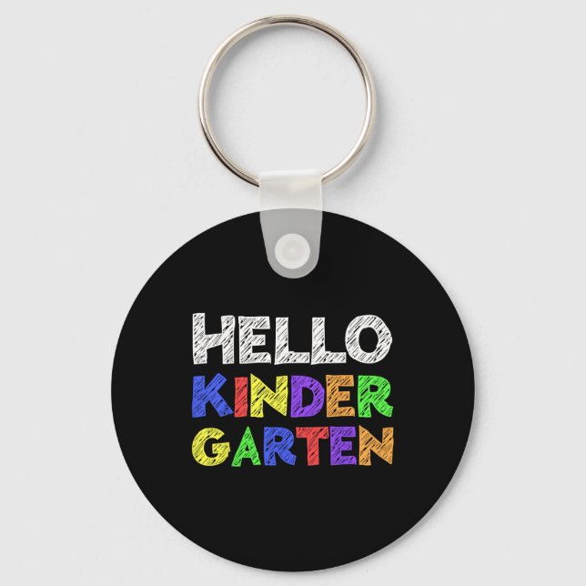 Llavero Hola Kindergarten De Vuelta A La Escuela (Anverso)