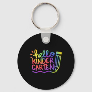 Llavero Hola Maestro de Kinder Tie Dye Bienvenido Byck A