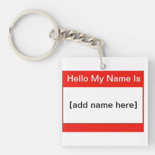 Llavero Hola mi nombre es