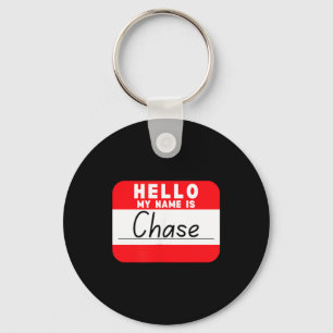 Llavero Hola Mi Nombre es Chase Etiqueta de Nombre Diverti