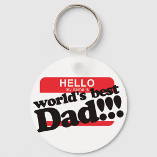 Llavero Hola, mi nombre es el mejor papá del mundo