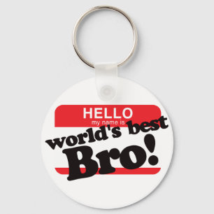 Llavero Hola mi nombre es mejor Brother del mundo