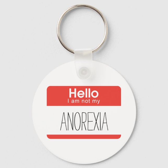 Llavero Hola No Soy Mi Anorexia Keychain (Anverso)