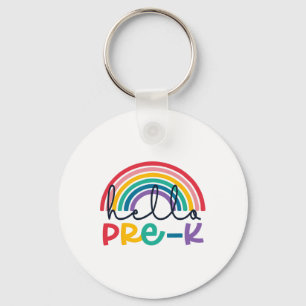 Llavero Hola Pre-k Arcoíris Ck Maestro Estudiante K De vue