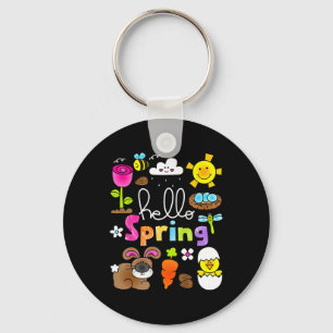 Llavero Hola Primavera Y Pascua Conejo De Conejo De Niños 