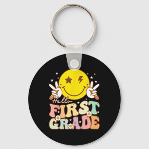 Llavero Hola primer grado Hippie Sonrisa cara 1er grado at
