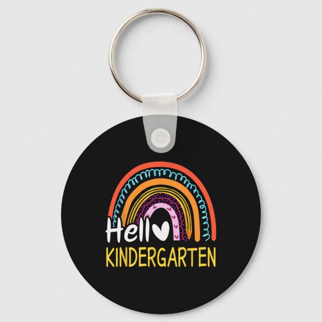 Llavero Hola, profesor de kindergarten de vuelta a la escu (Anverso)
