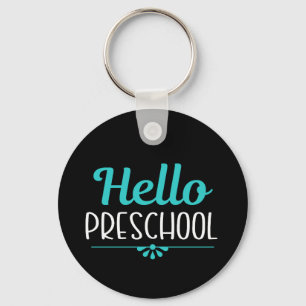 Llavero Hola profesor de primer día de clase preescolar