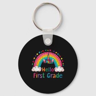 Llavero Hola profesor de unicornio lindo arcoíris de prime