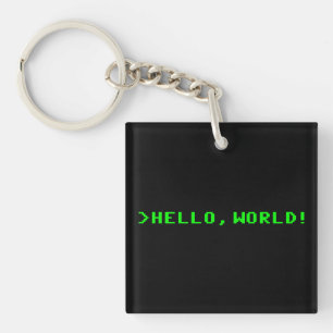 Llavero Hola programación informática del mundo