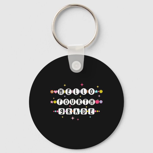 Llavero Hola Pulsera de Amistad de Cuarto Grado De vuelta  (Anverso)