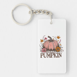 Llavero Hola Pumpkin Fall Diseño Floral 🎃 🍂