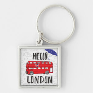 Llavero Hola Rótulo puesto letras mano de Londres el co