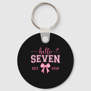 Llavero Hola Seven Est 2018 Coquette Lazo Cumpleaños 7 Niñ