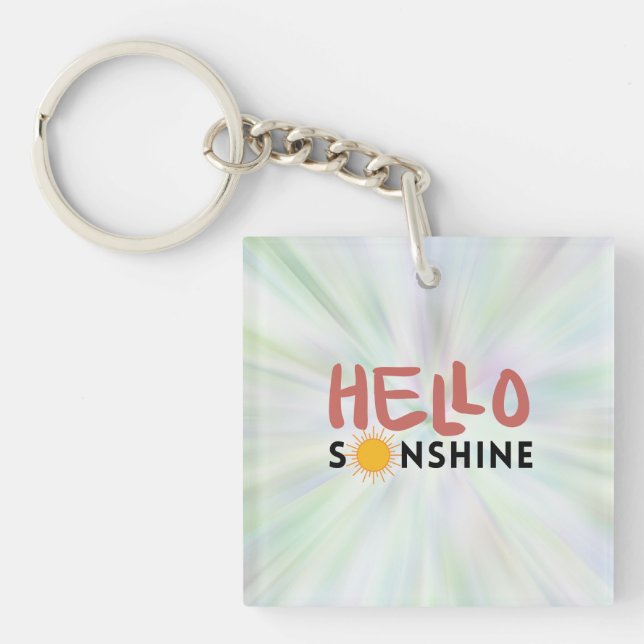 Llavero Hola Sonshine, Sun Rays, vibraciones de verano (Frente)