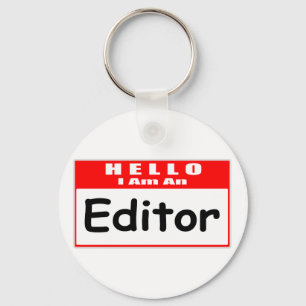 Llavero Hola, Soy Un Editor... Nametag