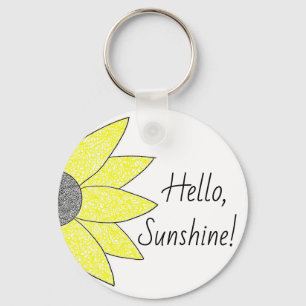 Llavero "¡Hola, Sunshine!" Keychain del girasol