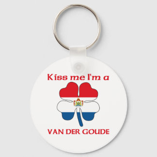 Llavero Holandés personalizado me besa, soy Van Der Goude