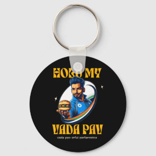 Llavero Hold My Vada Pav Comida India Desi Humor Críquet 