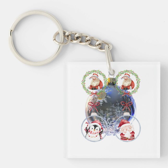 Llavero Holiday Characters on a Snowflake Ornament (Frente)