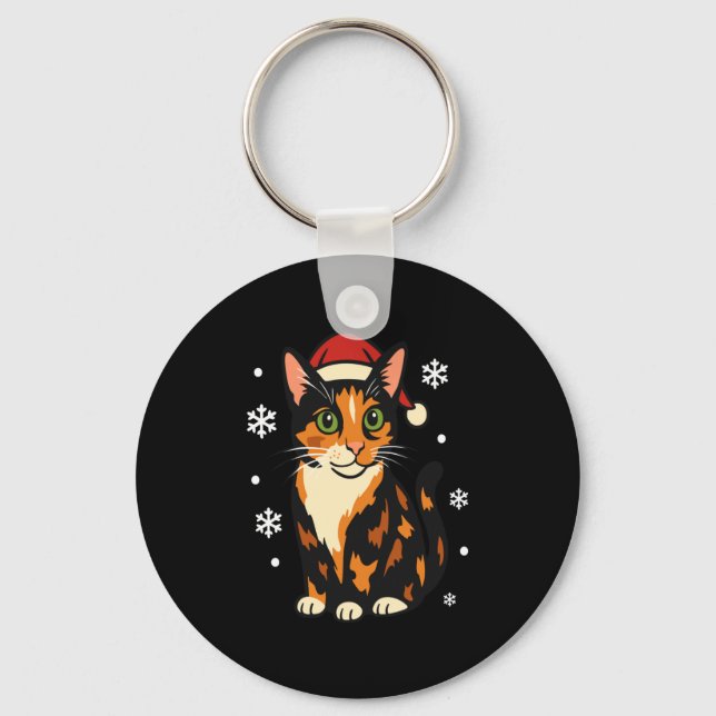 Llavero Holiday Kitten Cute Christmas Cat Design Uni Long  (Anverso)