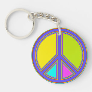 Llavero holiES - colorido signo de PAZ + tus ideas
