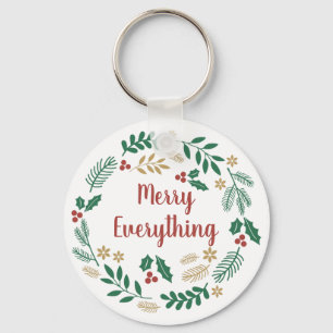 Llavero Holly Berry Pine Wreath Merry Todo Holiday C