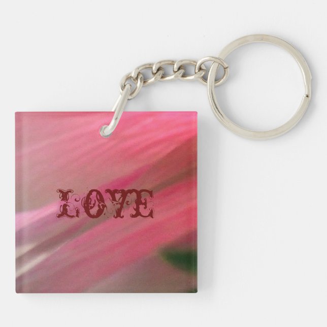 Llavero Hollyhock 10 abstract 3 Love Keychain (Atrás)