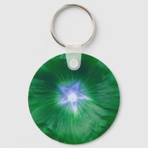 Llavero Hollyhock Flor Gorgeous Green Keychain