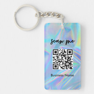 Llavero Holográfica Código QR Tarjeta de presentación Su l
