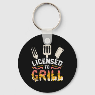 Llavero Hombre con licencia para asar Chef de barbacoa Bbq
