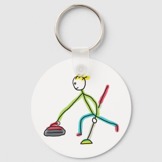 Llavero Hombre de Curling (Anverso)
