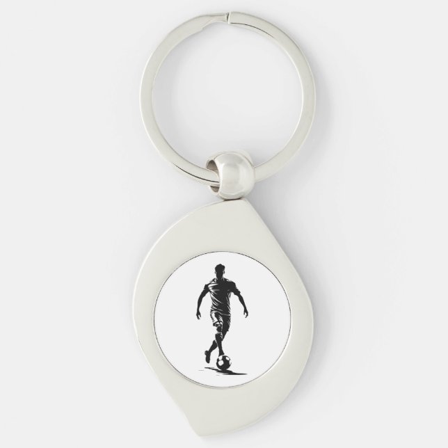 Llavero Hombre de fútbol con balón (Anverso)