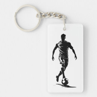 Llavero Hombre de fútbol con diseño de pelota.