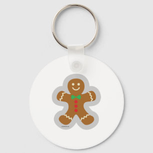 Llavero Hombre De Gingerbread Haciendo El Ángel En La Niev