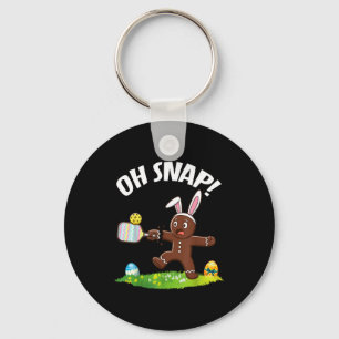 Llavero Hombre de jengibre de pickleball de Pascua Oh Snap