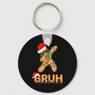 Llavero Hombre de jengibre divertido de Navidad para adole