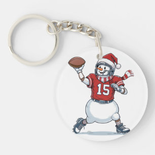 Llavero Hombre de nieve jugador de fútbol Navidad 2026 Fie