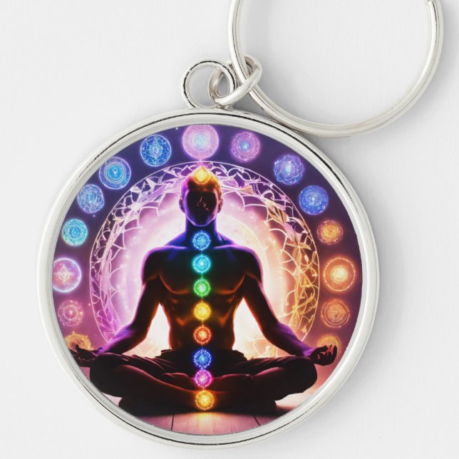 Llavero Hombre de yoga (Frente)