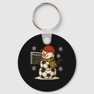 Llavero Hombre Divertido Navidad Xmas Muñeco de Nieve Fútb