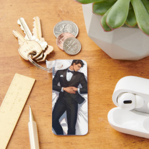 Llavero Hombre elegante de anime durmiendo