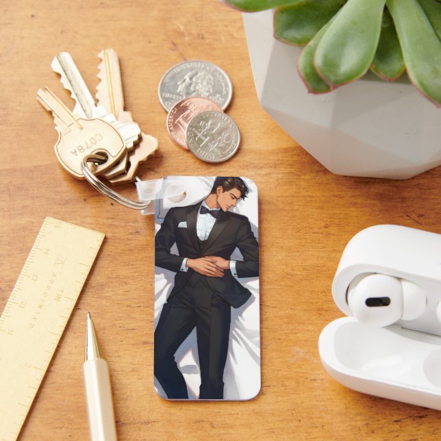 Llavero Hombre elegante de anime durmiendo (Escritorio )