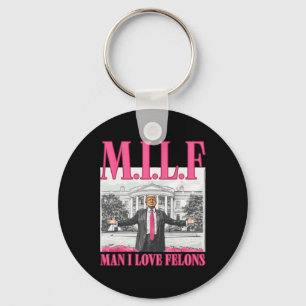Llavero Hombre I Love Felons Donald Trump Pink Funny 2024