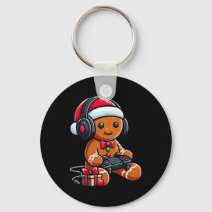 Llavero Hombre jugador divertido de Navidad pan de jengibr