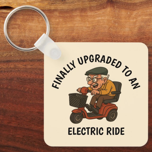 Llavero Hombre mayor en Scooter (Anverso)