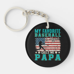 Llavero Hombre Mi jugador de béisbol favorito me llama pap