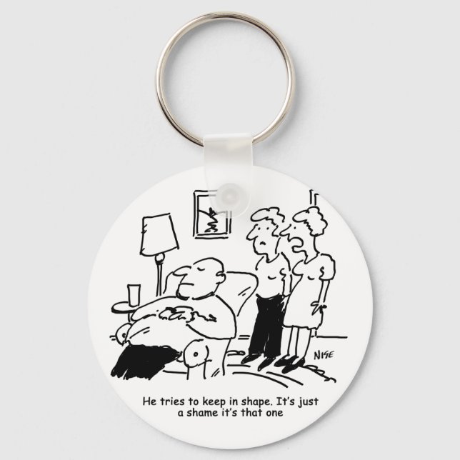 Llavero Hombre obeso incapacitado con sobrepeso trata de m (Anverso)